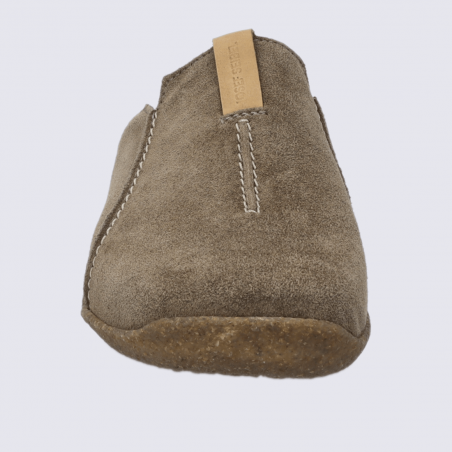 Mules Josef Seibel, mules confortable et chaud homme en cuir marron