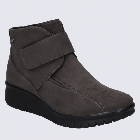 Bottines Josef Seibel, bottines elegantes et chaude femme en cuir graphite