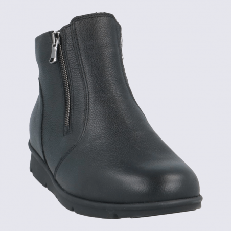 Bottines Waldlaufer, bottines chic et moderne femme en cuir noir