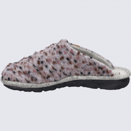 Mules Josef Seibel, mules doublures chaude a point femme en textile rose