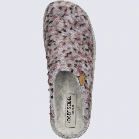 Mules Josef Seibel, mules doublures chaude a point femme en textile rose