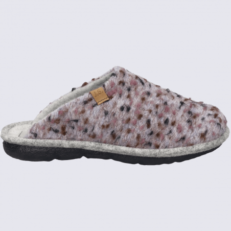 Mules Josef Seibel, mules doublures chaude a point femme en textile rose