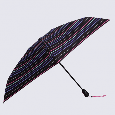 Parapluie Isotoner, parapluie automatique motif rayure pastel