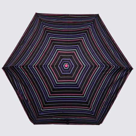 Parapluie Isotoner, parapluie automatique motif rayure pastel