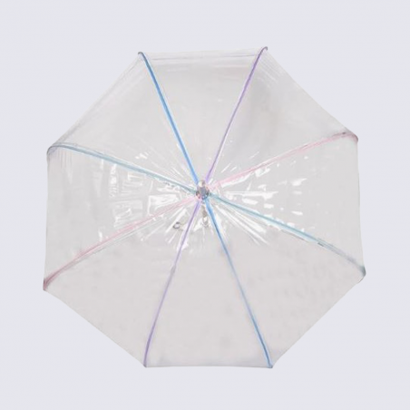 Parapluie cloche Isotoner, parapluie cloche transparent femme pvc/pastel