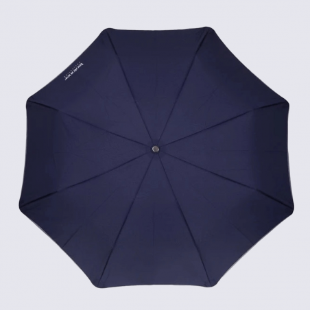 Parapluie Isotoner, parapluie X-TRA SOLIDE femme marine liseré foncé