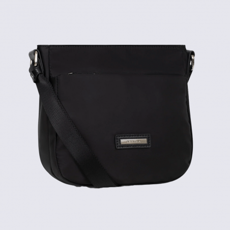 Sac à bandoulière Hexagona, sac à bandoulière tendance et pratique femme en nylon noir