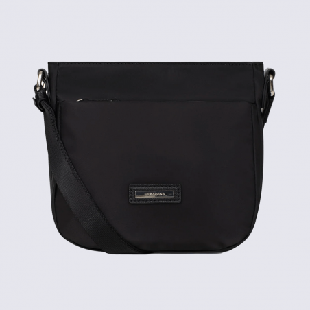 Sac à bandoulière Hexagona, sac à bandoulière tendance et pratique femme en nylon noir