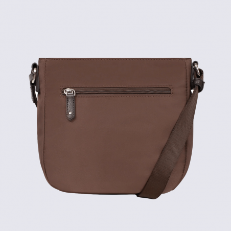 Sac à bandoulière Hexagona, sac à bandoulière tendance et pratique femme en nylon marron