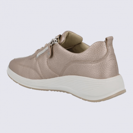 Baskets Waldlaufer, baskets tendance et légère pour femme en cuir beige