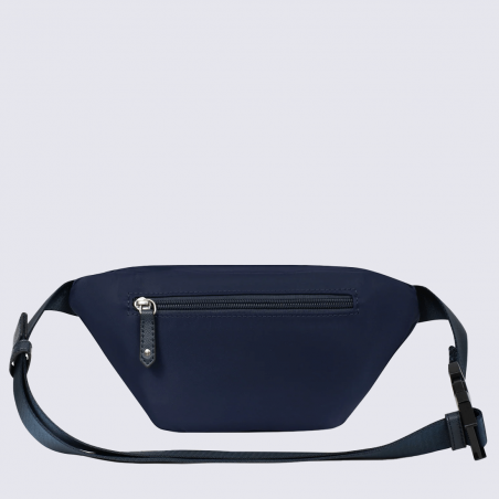 Sac banane Hexagona, sac banane élégant homme en nylon bleu nuit