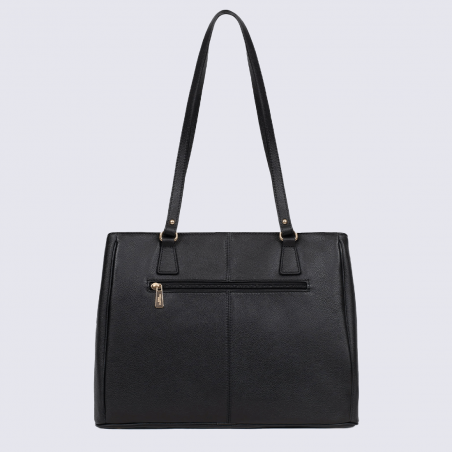 Sac à bandoulière Hexagona, sac à bandoulière classe et moderne femme en cuir noir