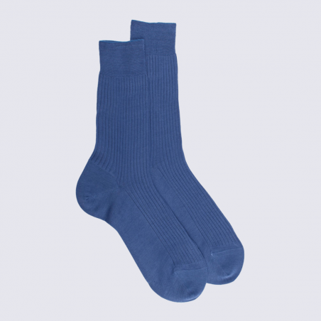 Chaussettes Doré Doré, chaussettes homme en coton bleu marine