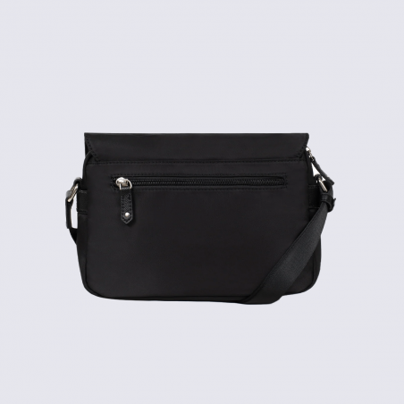 Sac à bandoulière Hexagona, sac à bandoulière tendance femme en nylon noir