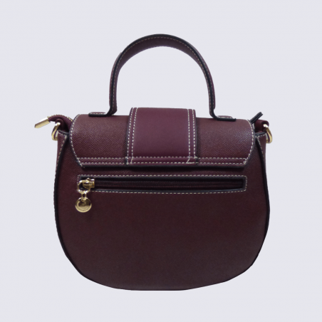 Sac à main Lulu Castagnette, sac à main Walid femme bordeaux