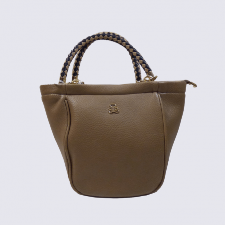 Sac à main Lulu Castagnette, sac à main wandrille femme taupe