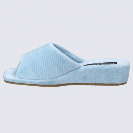 Mules Josef Seibel, mules éponges à talon femme bleu glacé