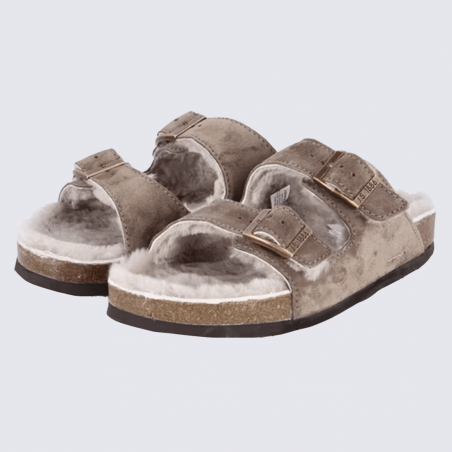 Sandales Westland by Josef Seibel, sandales confort et chaude femme en textile taupe