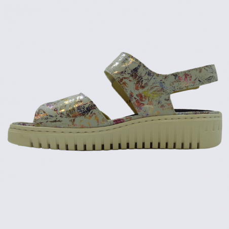 Sandales Waldlaufer, sandales confortables et cool femme en cuir multicolore