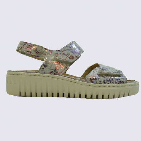 Sandales Waldlaufer, sandales confortables et cool femme en cuir multicolore