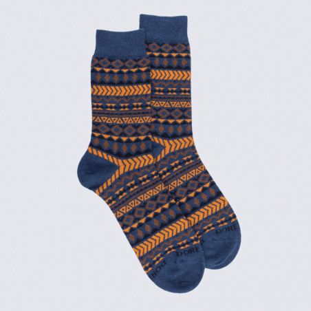 Chaussettes Doré Doré, chaussettes confort motif géométrique élégant homme en coton pecheur