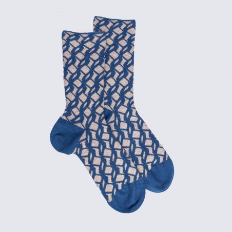 Chaussettes Doré Doré, chaussettes confort motif entrelacé élégant femme en coton baltique