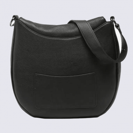 Sac porté épaule Etrier, Sac porté épaule ligne manege femme en cuir noir