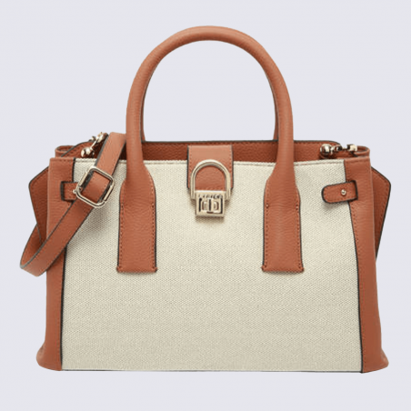 Sac à main Etrier, sac à main élégant petit et pratique femme en cuir camel